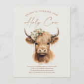 Papier Boho Highland Cow Budget Parti Anniversaire de enf (Devant)