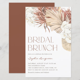 Papier Boho Invitation de Brunch de Mariage aux Palmes et