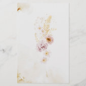 Papier Boho jardin floral Qui connaît la mariée meilleur  (Dos)