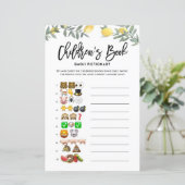 Papier Boho Lemon Emoji Pictionary Books Baby shower Jeu (Debout devant)