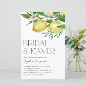 Papier Boho Lemon et Blooms Invitation de la douche nupti (Debout devant)