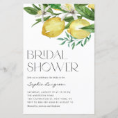 Papier Boho Lemon et Blooms Invitation de la douche nupti (Devant)