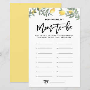 Papier Boho Lemon Quel Âge Était Maman Photos Baby shower