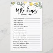 Papier Boho Lemon Qui Connaît Maman Le Meilleur Baby show (Devant)