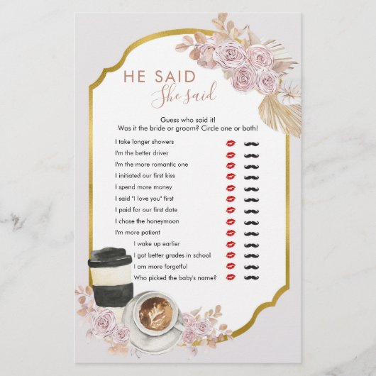 Papier Boho Love est en train de brasser la Fête des mari (Devant)