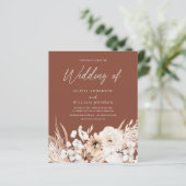 Papier Boho Mariage Sur Une Invitation Budgétaire (Debout devant)