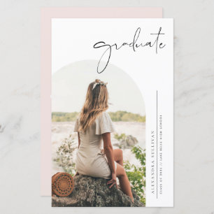 Papier Boho Minimaliste Calligraphie Arch Photo Graduatio