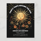 Papier Boho Mystical Sun 30th Birthday Invitation (Devant)