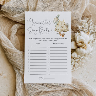 Papier Boho nursery Nom de la chanson jeu de baby shower