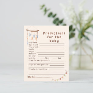 Papier Boho nursery Prédictions pour le jeu bébé.