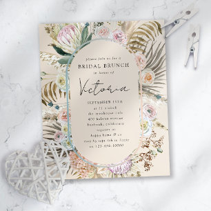 Papier Boho Pampas Grass Bridal Brunch Invitation
