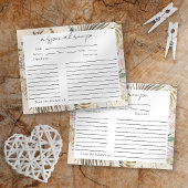 Papier Boho Pampas Grass Bridal Shower Recipe Card