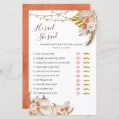 Papier Boho Pampas Grass Citrouille Il a dit Elle a dit J (Devant / Derrière)