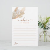 Papier Boho pampas grass Conseils pour la maman à être ca (Debout devant)