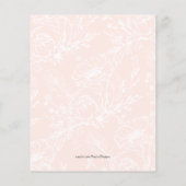 Papier Boho Pampas Pampas Passe Mariage de couleur rose v (Dos)