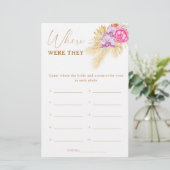 Papier Boho pampass - Où étaient-ils le jeu de douche nup (Debout devant)