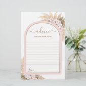 Papier Boho Pink Pampas Gris Conseil pour maman d'être ca (Debout devant)