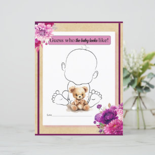 Papier Boho pourpre qui va bébé ressemblent à un jeu