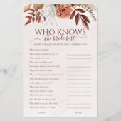 Papier Boho Qui Connaît La Mariée Meilleure Fête des mari (Devant)