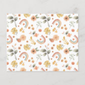 Papier Boho Rainbow Baby shower Conseils Card - Aquarelle (Dos)