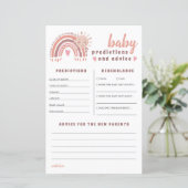 Papier Boho Rainbow Baby shower de prédictions et conseil (Debout devant)