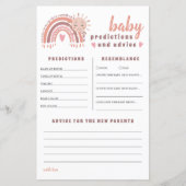 Papier Boho Rainbow Baby shower de prédictions et conseil (Devant)
