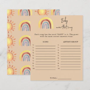 Papier Boho Rainbow Baby Song jeu de Baby shower