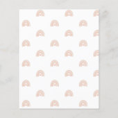 Papier Boho Rainbow Girl Budget Premier anniversaire Invi (Dos)