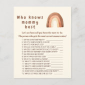 Papier Boho Rainbow minimalism Qui connaît maman meilleur (Devant)