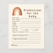 Papier Boho rainbow Prédictions pour le jeu bébé. (Devant)