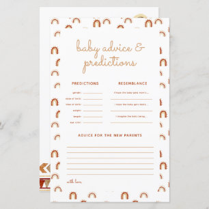 Papier Boho Rainbow Tribal Plantes Predictions Jeu