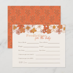Papier Boho Retro Super Floral prédictions bébé