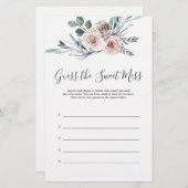 Papier Boho Rose Baby shower Devine Le Mess Sweet (Devant / Derrière)