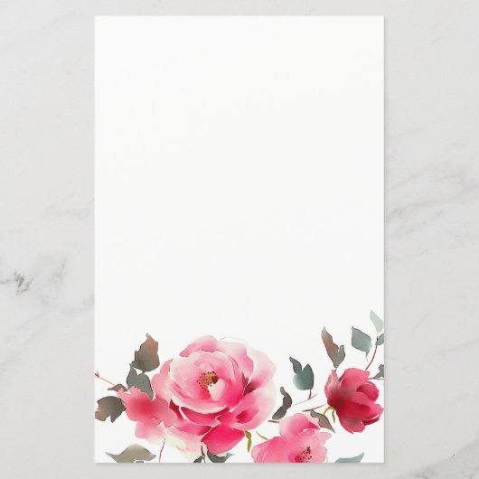 Papier Boho Rose Rose rose Fleurs Wedding showers Conseil (Dos)