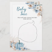 Papier Boho Rustic Citrouille Automne Baby shower Baby Fa (Devant / Derrière)