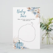 Papier Boho Rustic Citrouille Automne Baby shower Baby Fa (Debout devant)