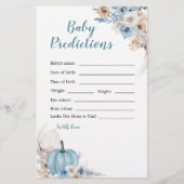 Papier Boho Rustic Citrouille Fall Baby Prédictions (Devant)
