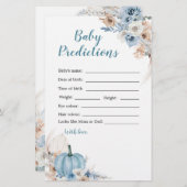 Papier Boho Rustic Citrouille Fall Baby Prédictions (Devant / Derrière)