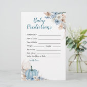 Papier Boho Rustic Citrouille Fall Baby Prédictions (Debout devant)