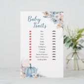 Papier Boho Rustic Citrouille Fall Baby Traits Jeux (Debout devant)