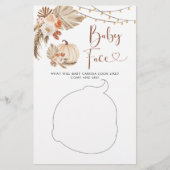 Papier Boho Rustic Citrouille Fall in Love Baby Face Card (Devant)