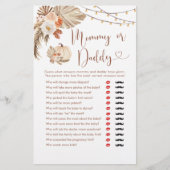 Papier Boho Rustic Citrouille Fall in Love Maman ou Papa (Devant)