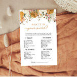 Papier Boho Rustic Citrouille Fall in Love Purse Jeu<br><div class="desc">La plupart des lettres est modifiable - cliquez sur le bouton "Customiser plus" pour modifier. Correspondance d'éléments dans notre magasin PrettyDesignHouse. Merci!</div>
