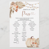 Papier Boho Rustic Citrouille Fall in Love Purse Jeu (Devant)