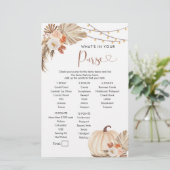 Papier Boho Rustic Citrouille Fall in Love Purse Jeu (Debout devant)