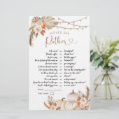 Papier Boho Rustic Citrouille Fall in Love Voudrait-elle  (Debout devant)