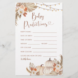 Papier Boho Rustic Citrouille tomber dans l'amour prédict