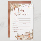 Papier Boho Rustic Citrouille tomber dans l'amour prédict (Devant / Derrière)
