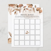 Papier Boho Rustic Florals Fête des mariées Bingo Jeu (Devant / Derrière)
