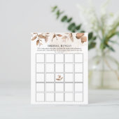Papier Boho Rustic Florals Fête des mariées Bingo Jeu (Debout devant)
